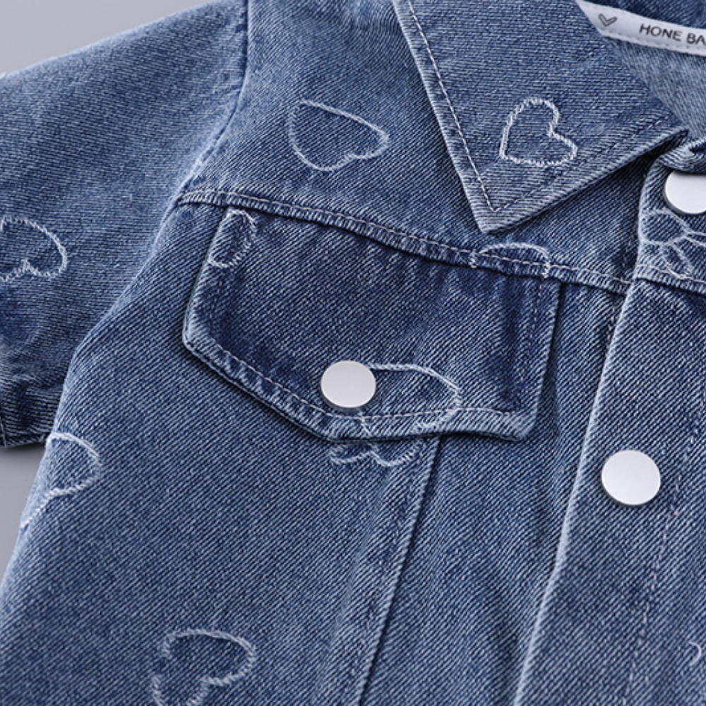 HeartDenim – 3-delige Denim Kledingset voor Kinderen