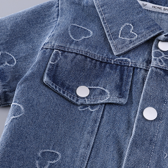 HeartDenim – 3-delige Denim Kledingset voor Kinderen