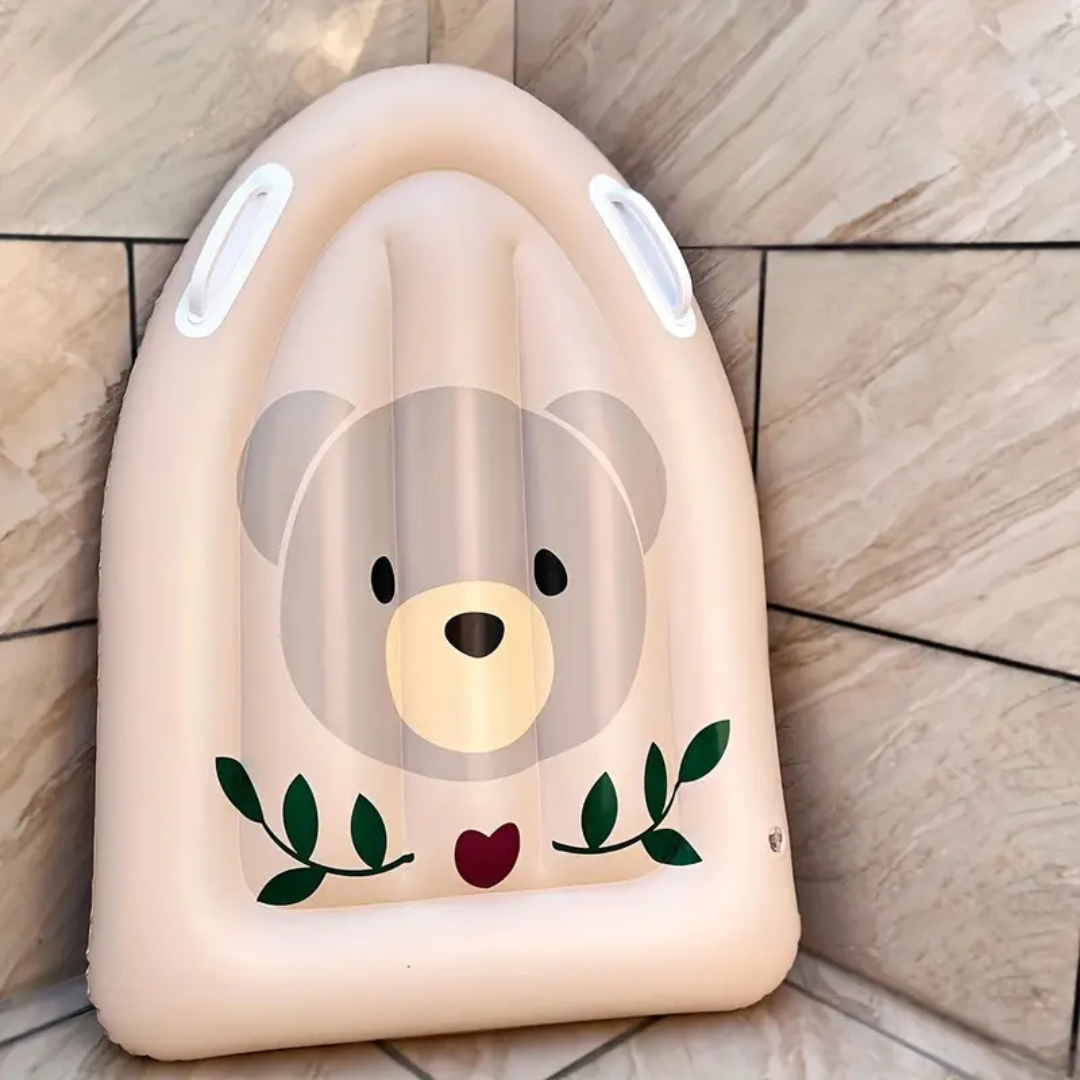Kinder Surfboard Opblaasbaar met Handvatten | Cartoon Zwemboard voor Strand & Zwembad – WaveBuddy™