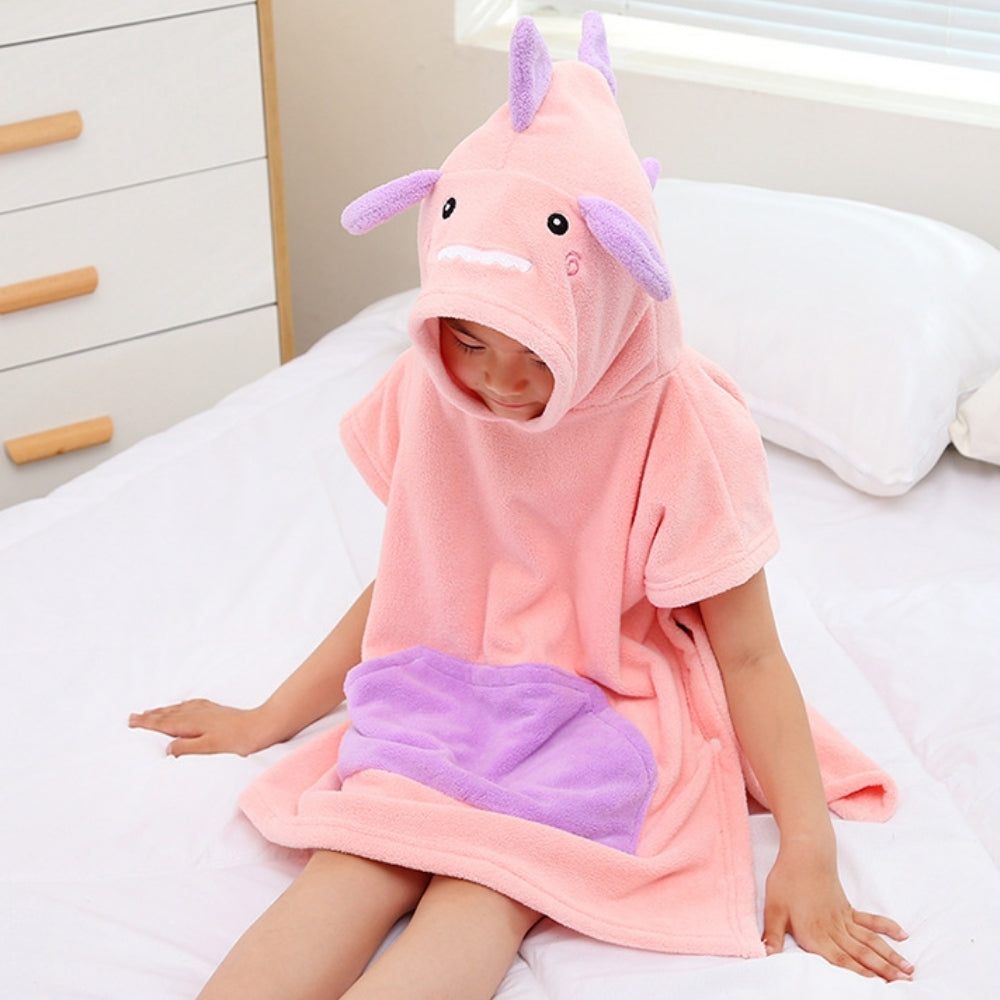 <font dir="auto" style="vertical-align: inherit;"><font dir="auto" style="vertical-align: inherit;">Peignoir de bain portable pour enfants, nouveau style, petit dinosaure, mignon, doux et absorbant, avec capuche.</font></font>