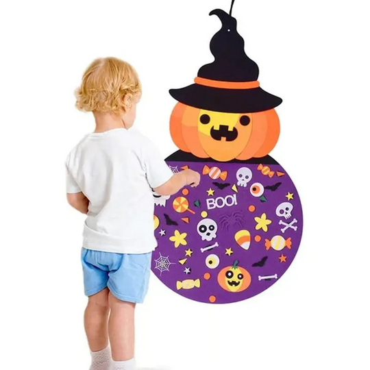 PumpkinPlay™ – DIY Halloween Pompoen Knutselset – Educatief Peuterspeelgoed in Vilt