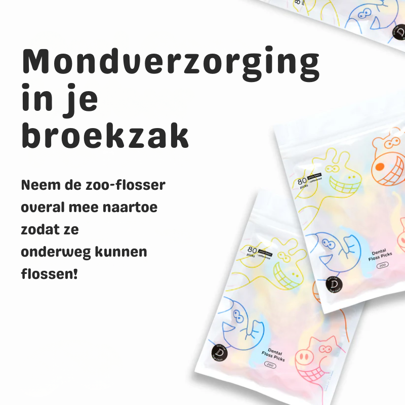 FunFloss™ – Kindertandflossers met Dierenprints