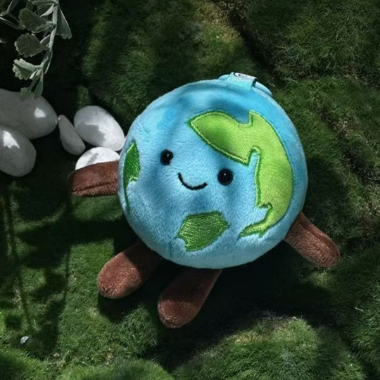EarthCharm – Wereldbol Knuffel Sleutelhanger