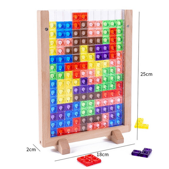 PuzzlePlay™ – 3D Tangram Houten Puzzel & Educatief Bordspel