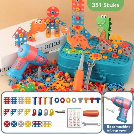 BricoKids™- uitgebreide Montessori set - gereedschappen en puzzels