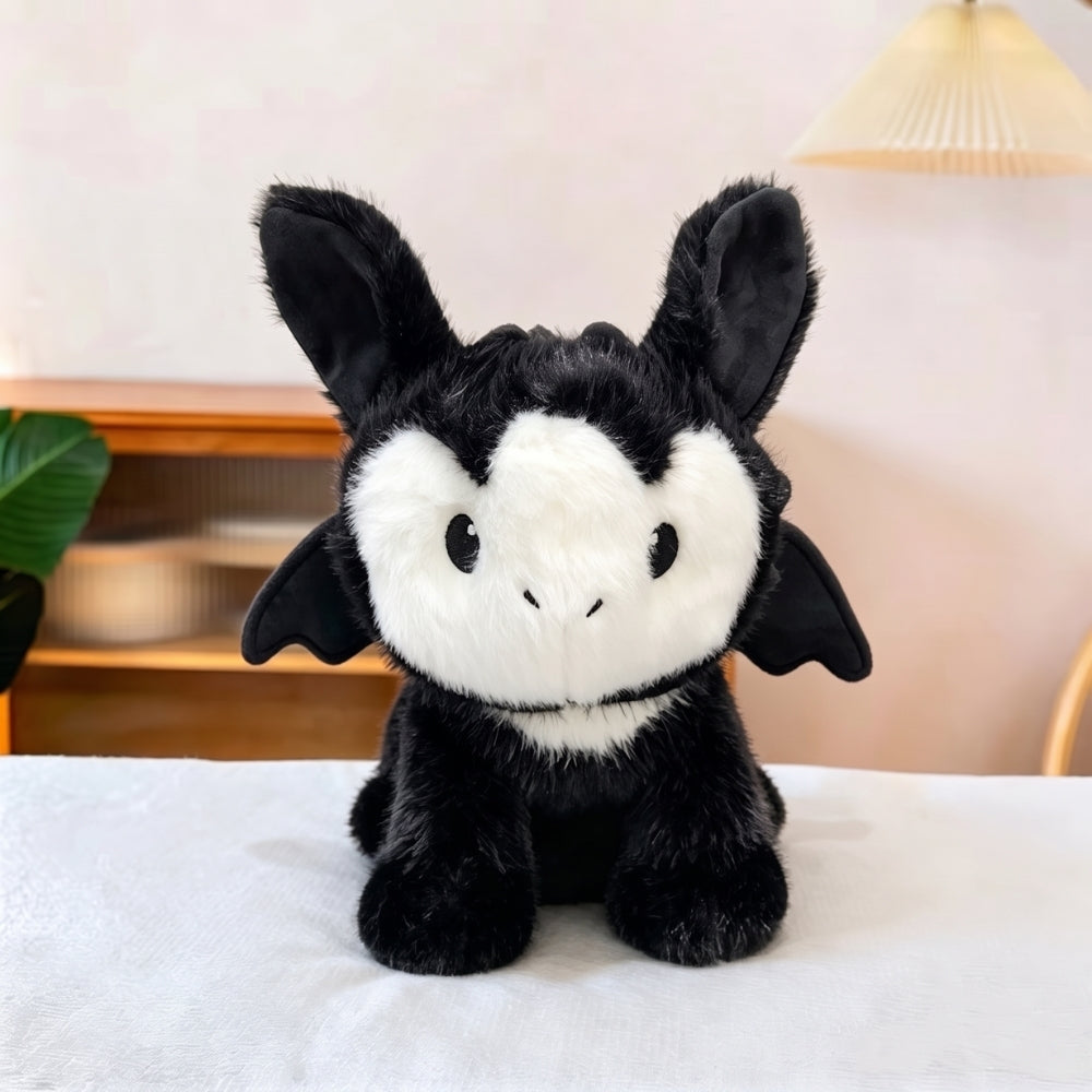 NightDragon – Zwart-Witte Drakenknuffel