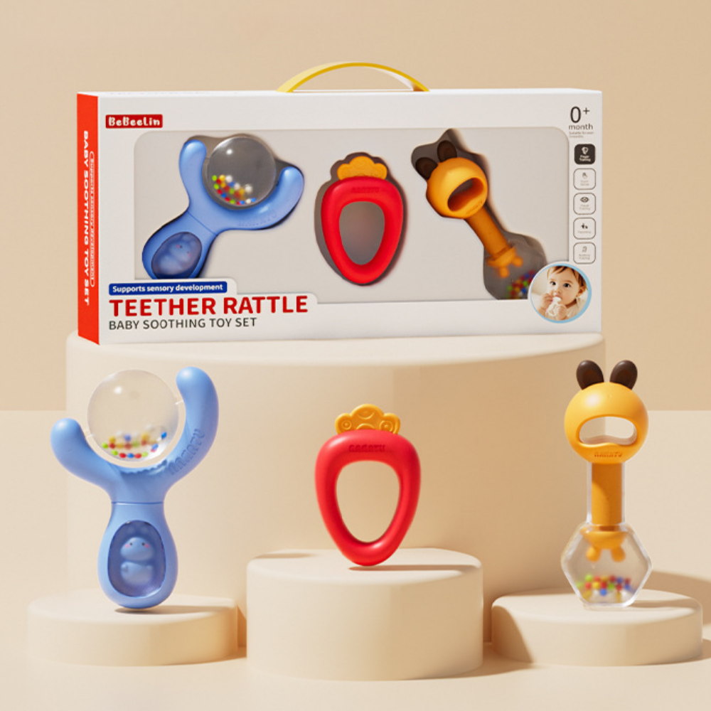 BunnySense – Baby Rammelaar en Bijtspeelgoed Set