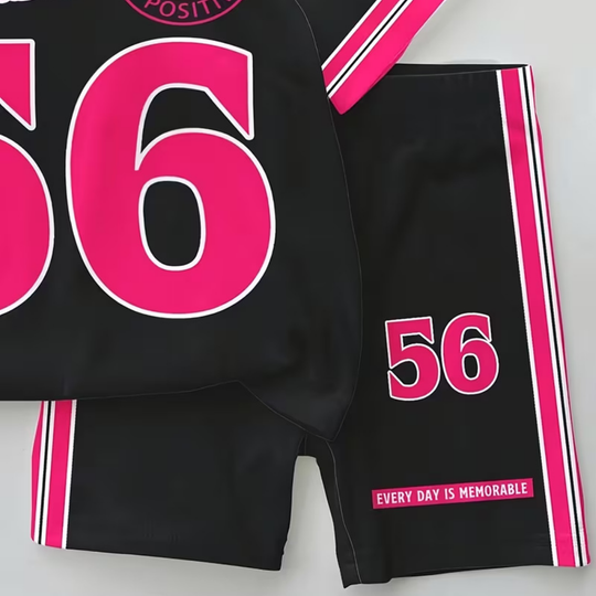 SunnyBloom – Jersey T-shirt met Shorts voor Meisjes
