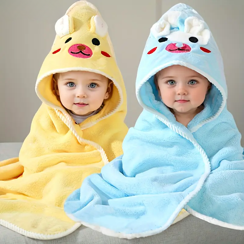 CuddleCape™ – 2-Pack Baby Badcape met Dierprint