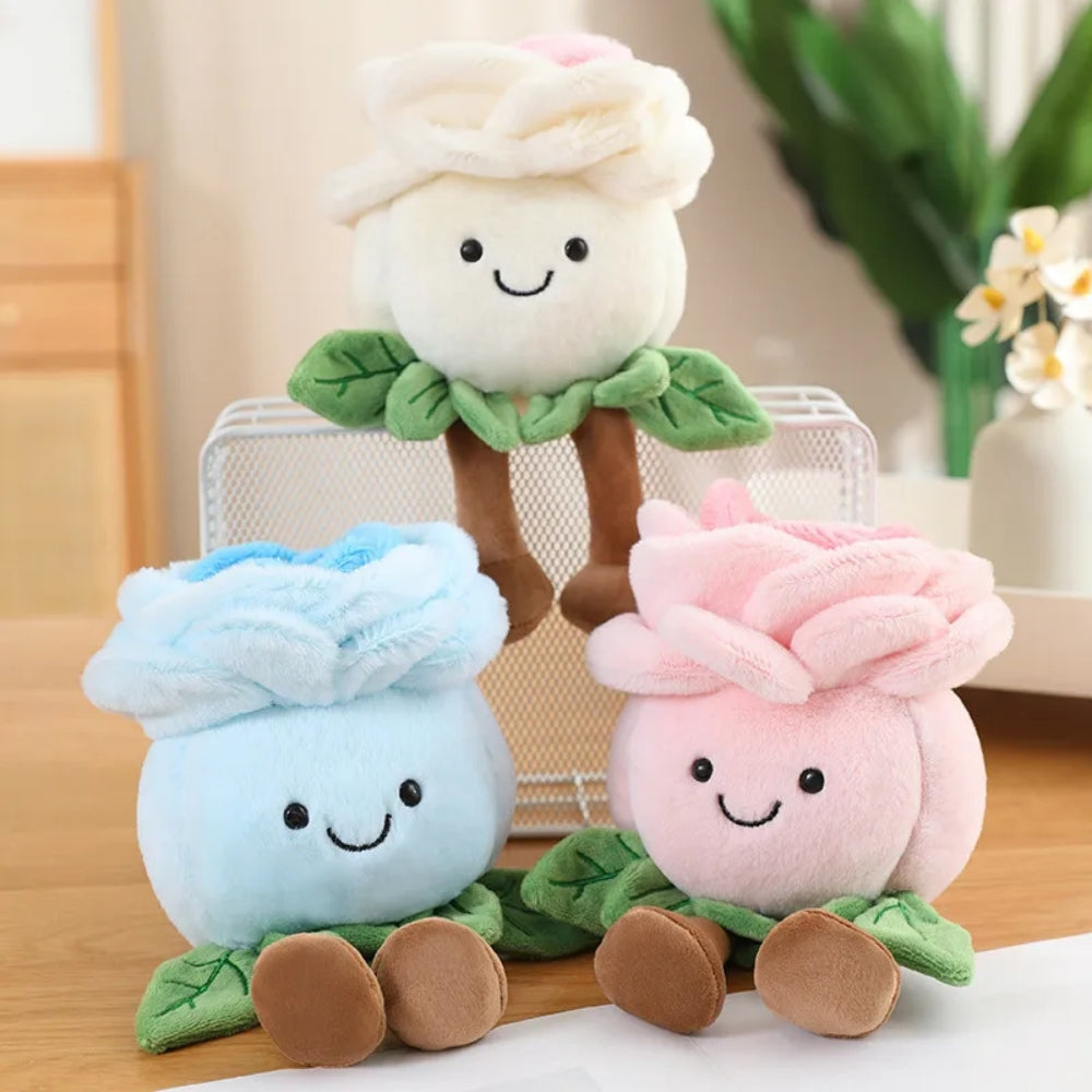 RoseFriends – Pluche Roos met Glimlach en Beentjes
