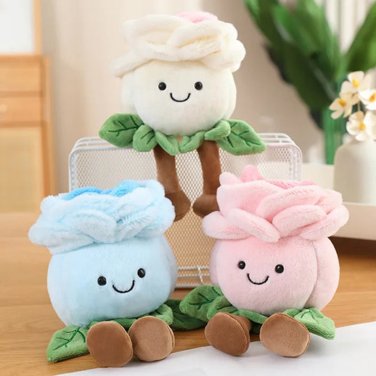 RoseFriends – Pluche Roos met Glimlach en Beentjes