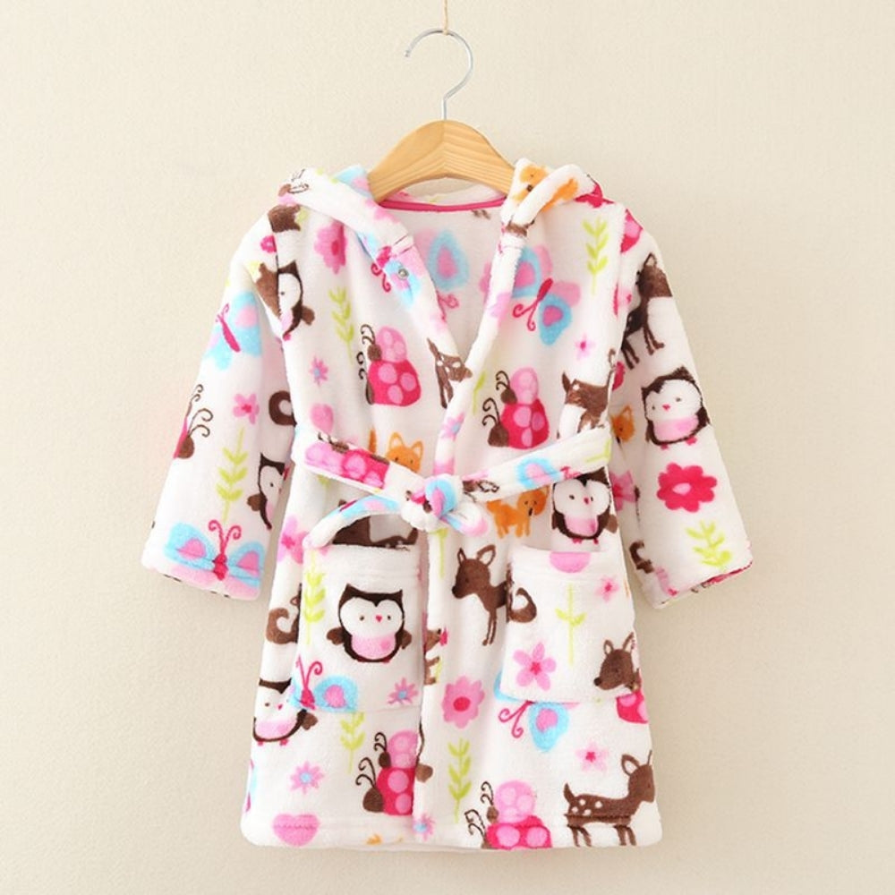 BadMaatje – Kinderbadjas met Capuchon en Speelse Prints