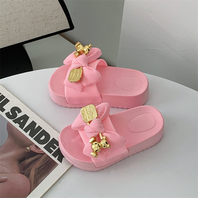 BowBear – Cartoon Strik en Beer Kinderslippers
