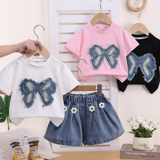 DenimBloom – 2-delige Kledingset voor Meisjes
