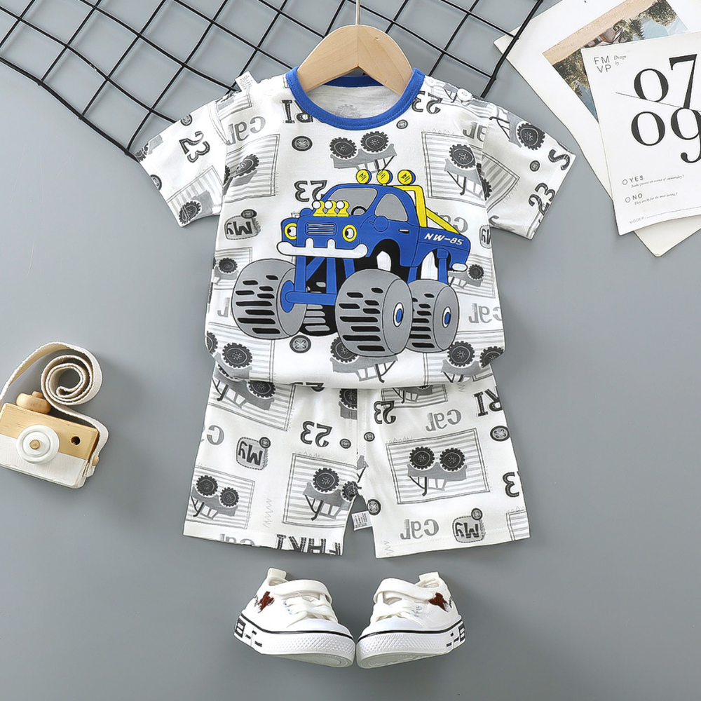 HappySprout – Kinder Zomerset met Cartoonprint