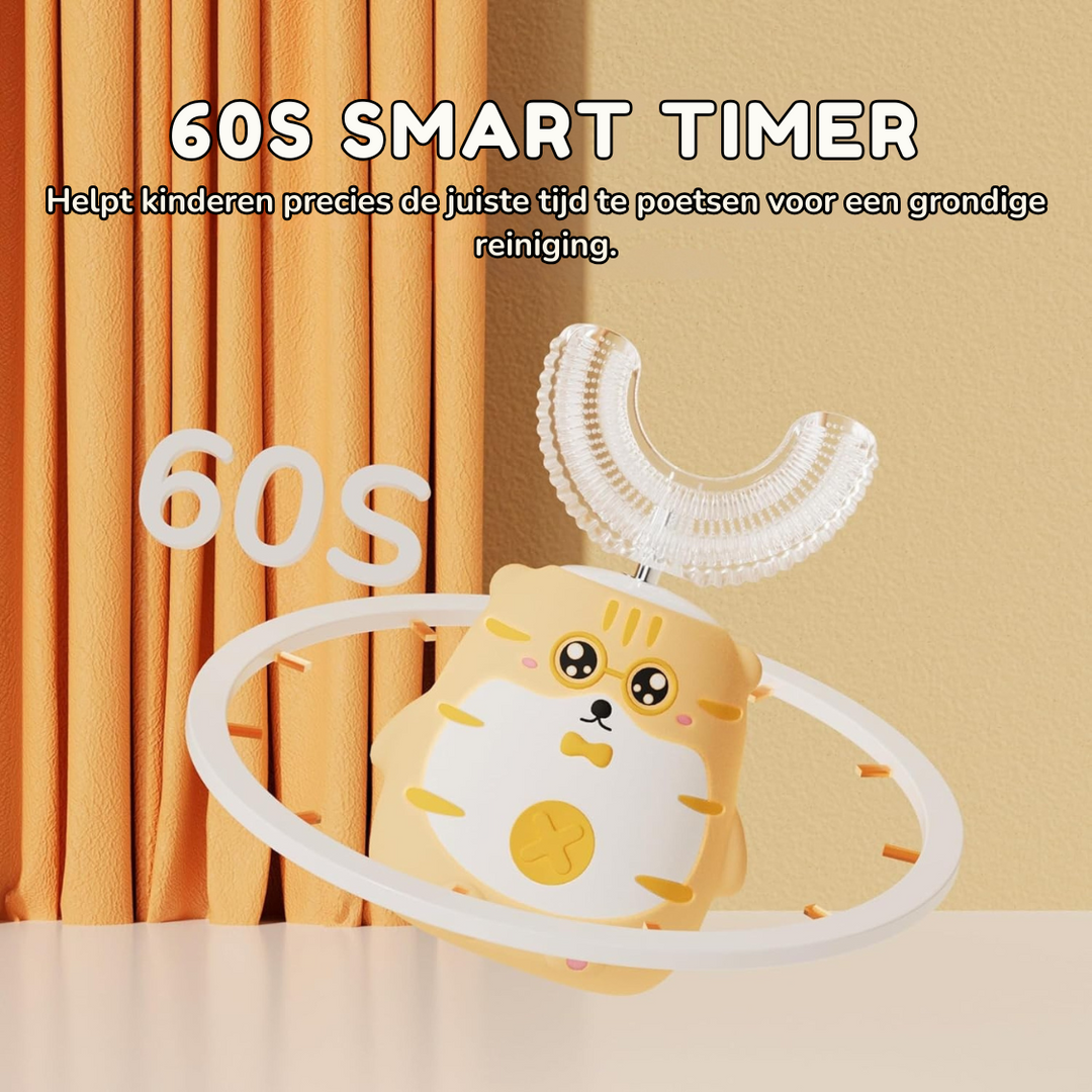 MiloBrush Tiger Edition™ - 360° Kindertandenborstel Set