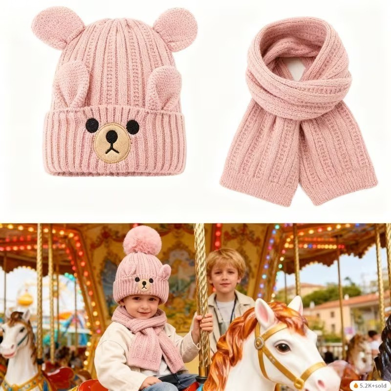 UniWarm™ – Jongens & Meisjes Winter Set – Muts & Sjaal