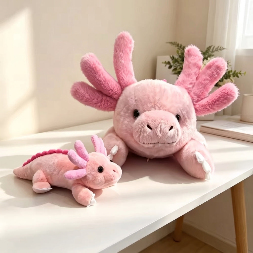 AquaFamily – Axolotl Knuffel met Kleintje