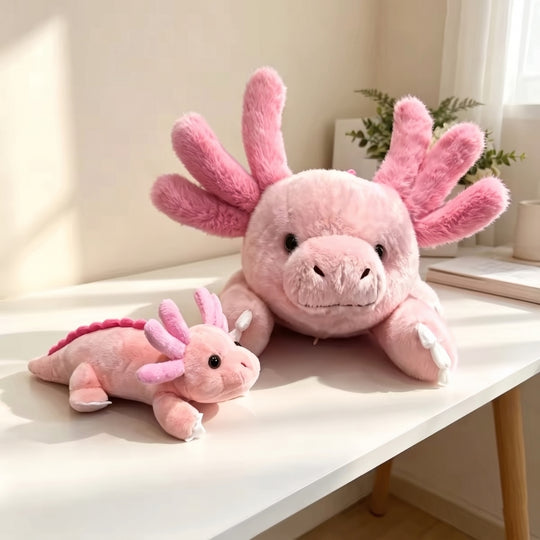 AquaFamily – Axolotl Knuffel met Kleintje