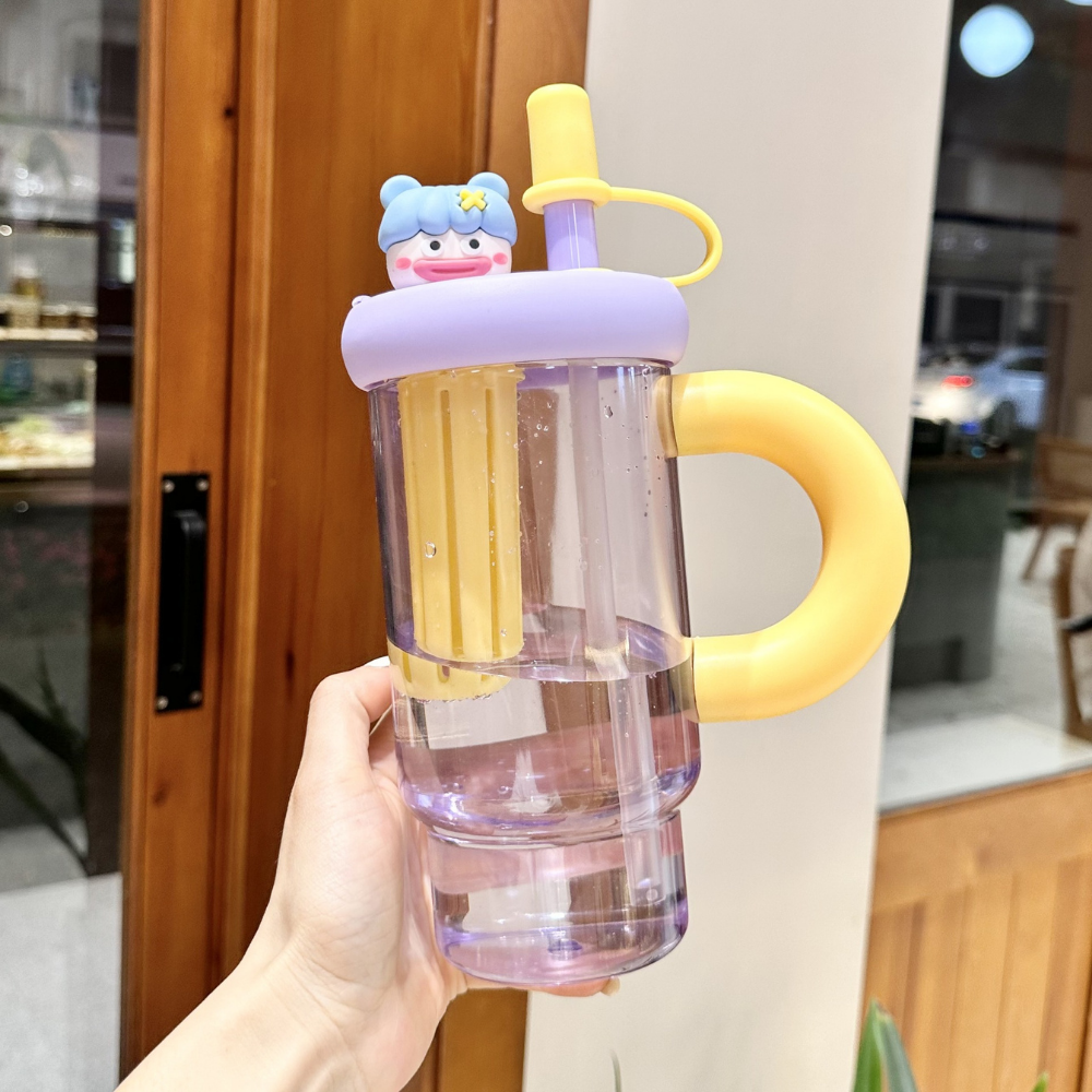 CuteSip – Grote Drinkbeker met Rietje & Infuser (900 ml)