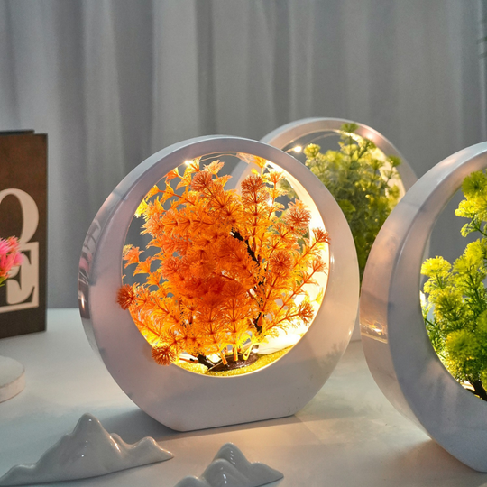 NatureGlow – LED Tafellamp met Kunstplant