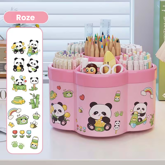 SpinSort™ – 360° Draaibare Bureau Organizer – Opbergbox met 6 Vakken