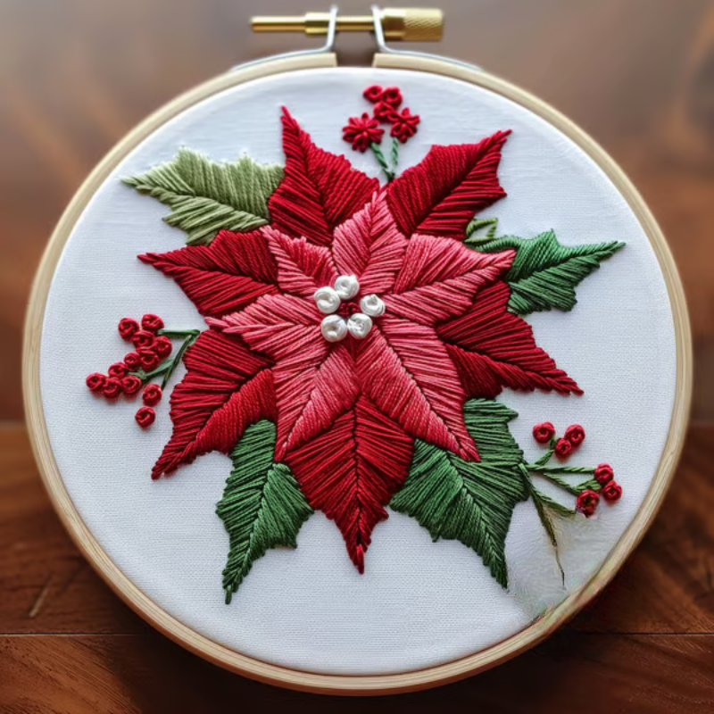 FestiveStitch™ – DIY Kerstborduurset voor Beginners met Winterse Sneeuwscènes
