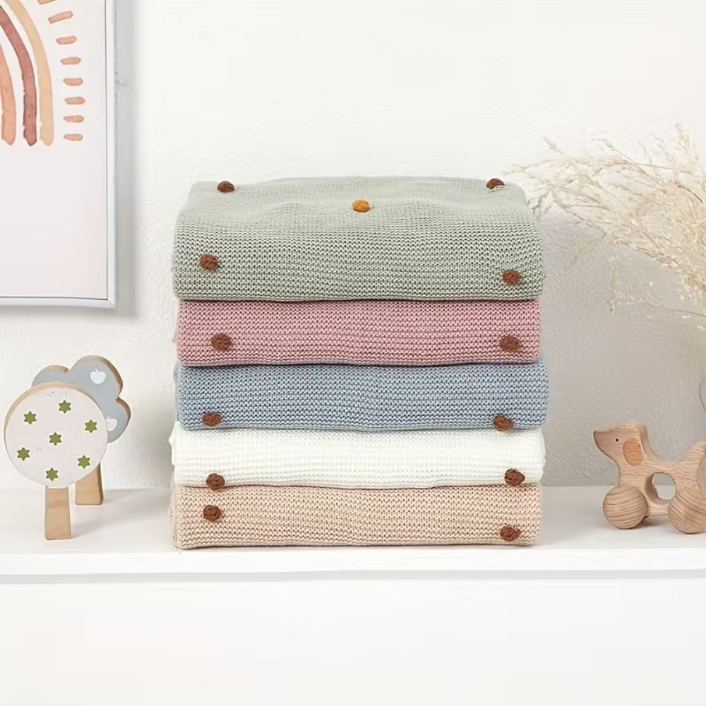 CozyCotton – Zachte Katoenen Gebreide Deken – Comfort voor Baby’s