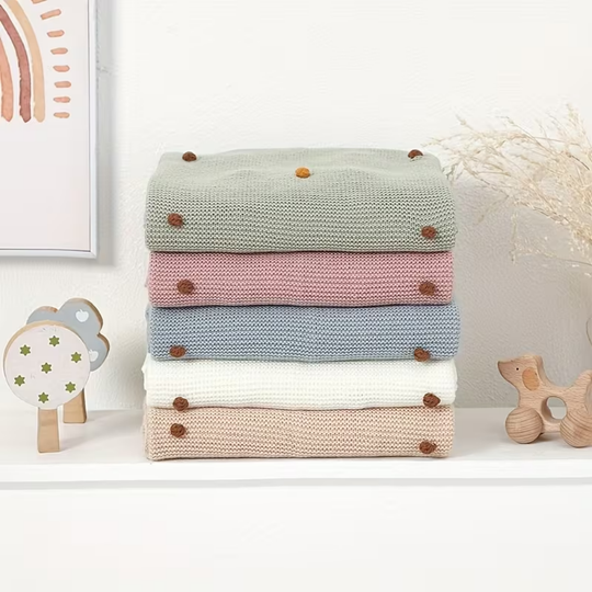 CozyCotton – Zachte Katoenen Gebreide Deken – Comfort voor Baby’s