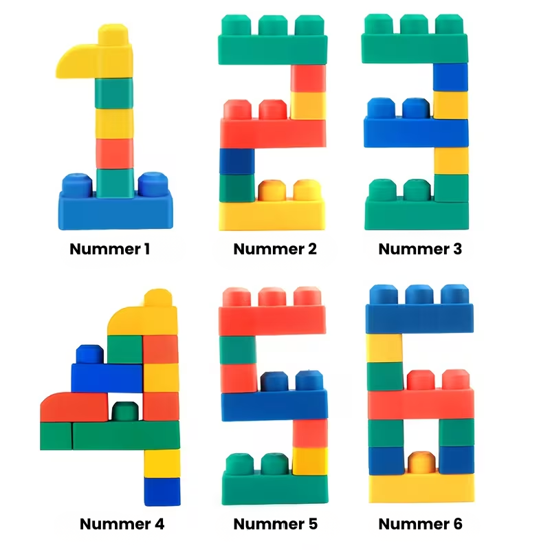 RubbaBuild™ – Grote Zachte Bouwblokken voor Baby’s