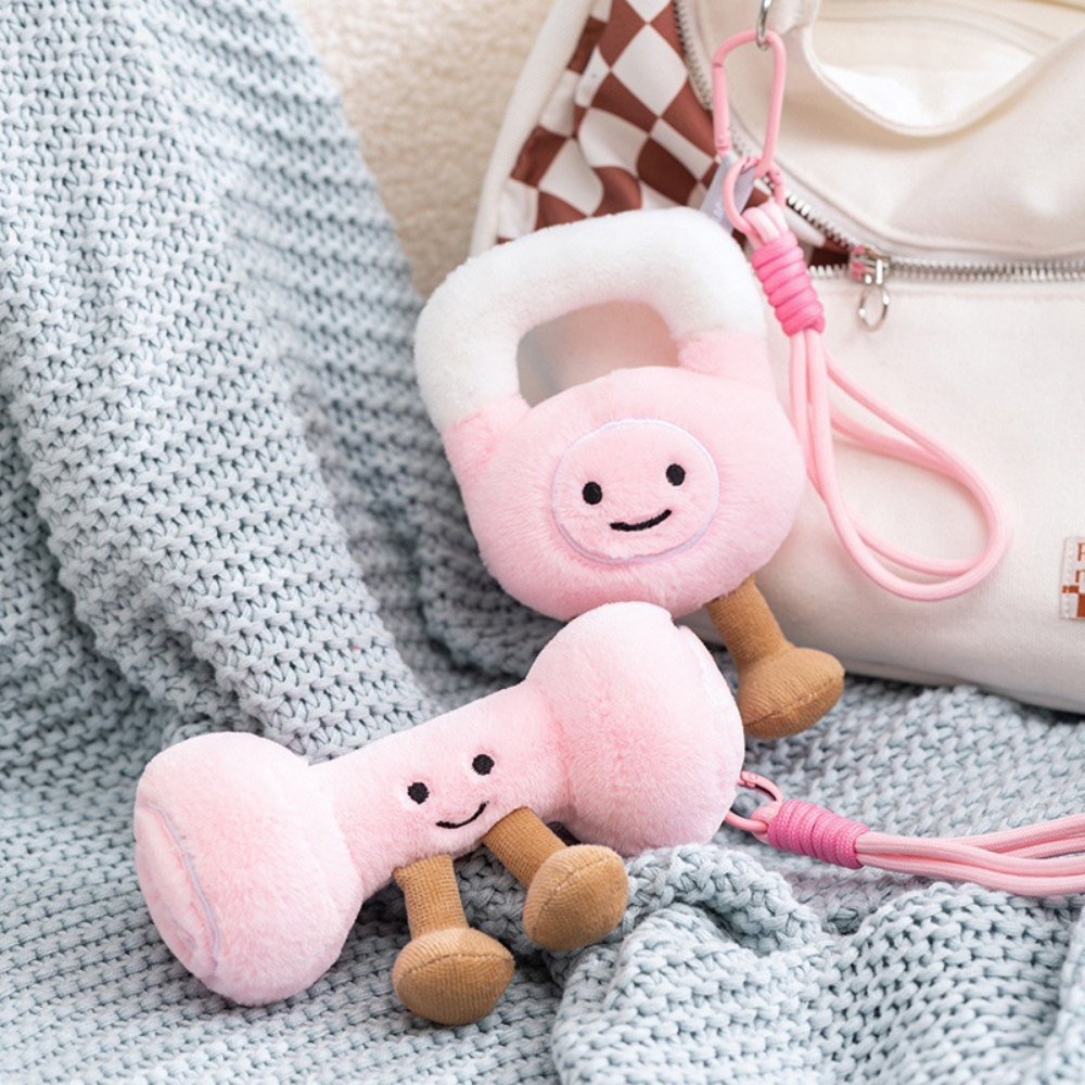 GymCuddle – Fitness Knuffel Sleutelhanger met Speels Design