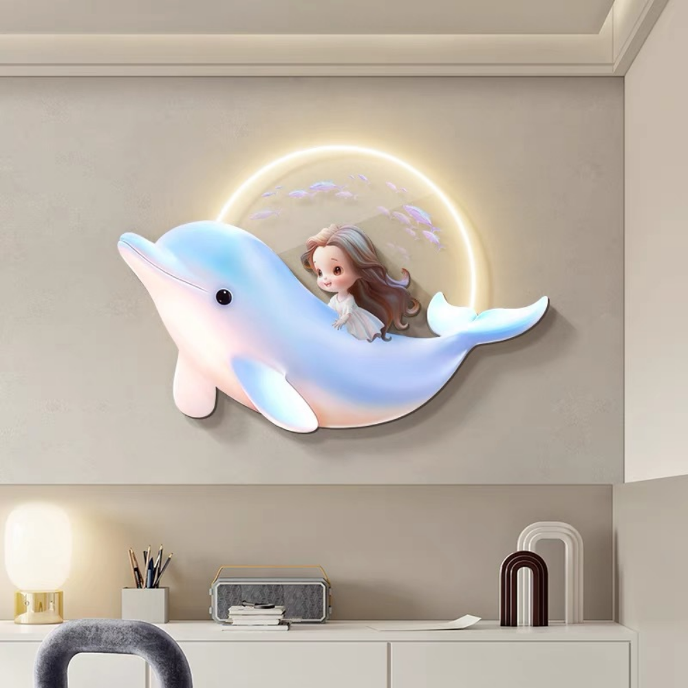 DolphinDream – Dolfijn Wandlamp voor Kinderkamer