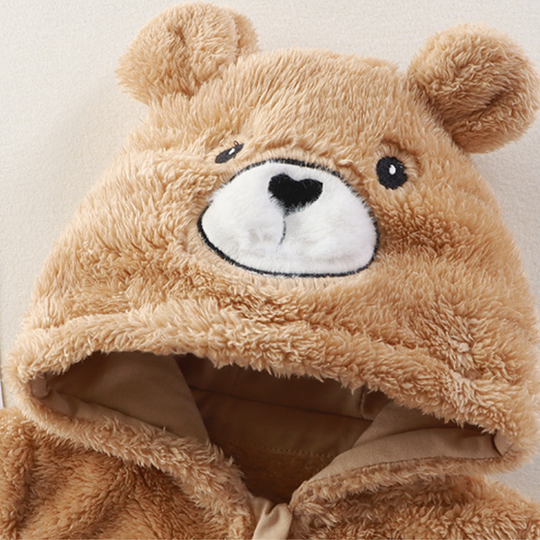 SnugglePaws – Zachte Fleece Baby Onesie met Dierenontwerp