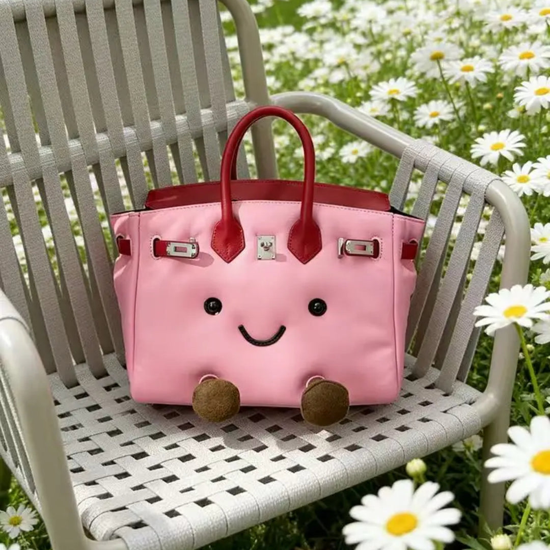 SunnyPurse – Pluche Handtasje Knuffel met Gezichtje in Vrolijke Kleuren