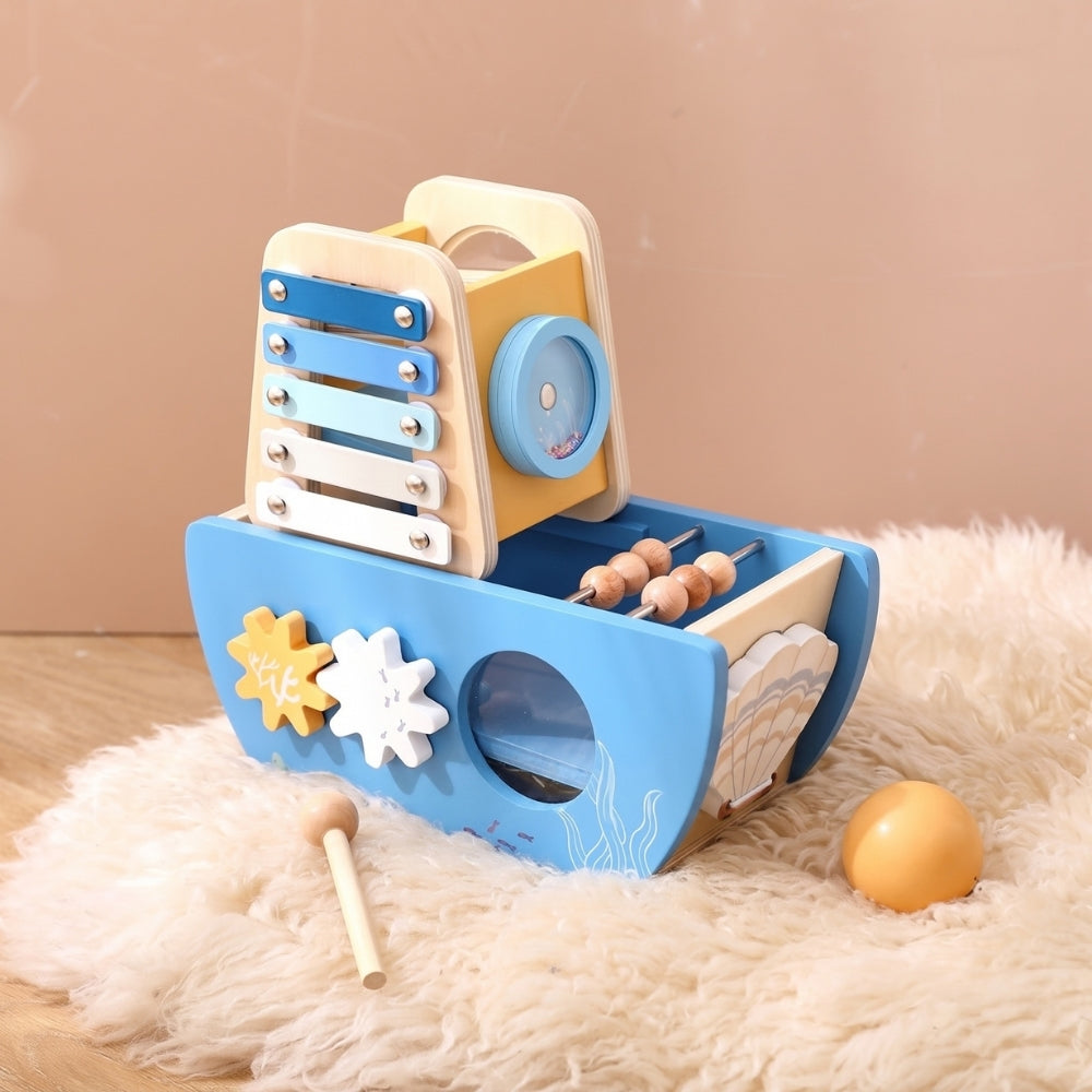 PiratePlay – Houten Piratenschip 5-in-1 Speelset