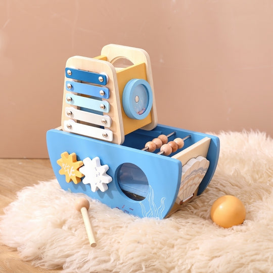 PiratePlay – Houten Piratenschip 5-in-1 Speelset