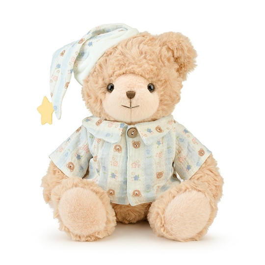 TeddyMia – Zachte Teddybeer in Gestreepte Pyjama
