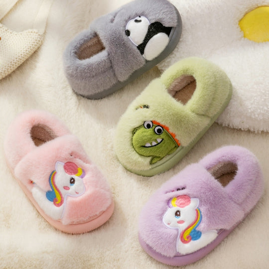 CozyDino – Gevoerde Kinderhuisschoenen