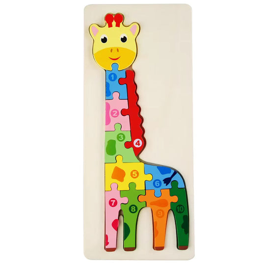 AnimalPuzzle™ – Montessori Houten Leer- & Dierpuzzel voor Kinderen