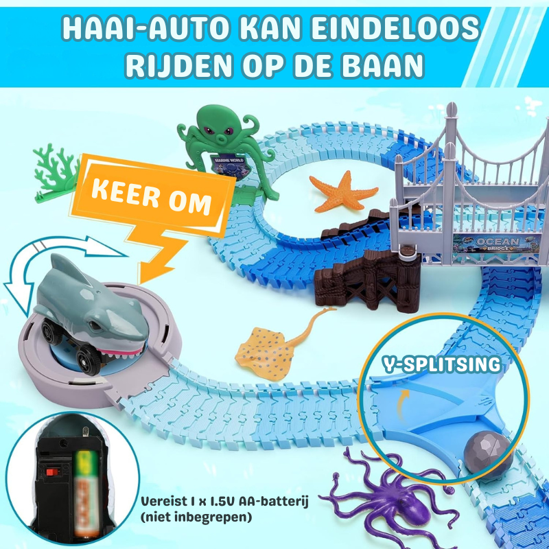 OceanRush™ -  Flexibele Racebaan Speelset voor Kinderen