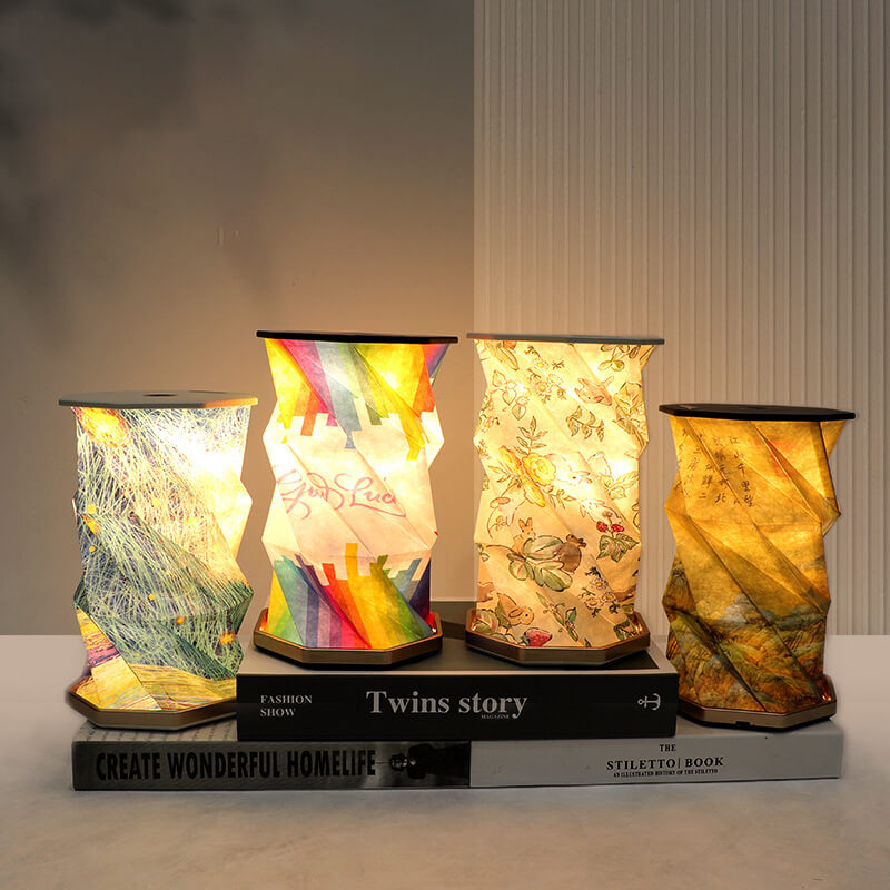 GlowFold™ – Vouwbaar Roterend LED Nachtlampje – USB Oplaadbaar