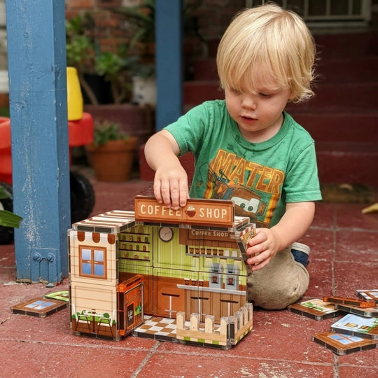CoffeeBuild – Magnetische Bouwset met Koffiewinkel