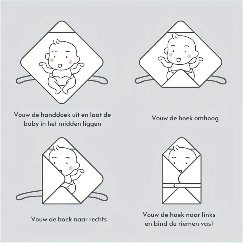 CuddleCape™ – 2-Pack Baby Badcape met Dierprint