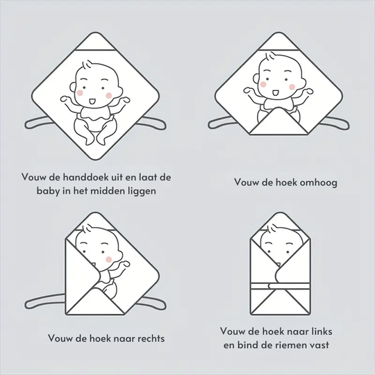 CuddleCape™ – 2-Pack Baby Badcape met Dierprint