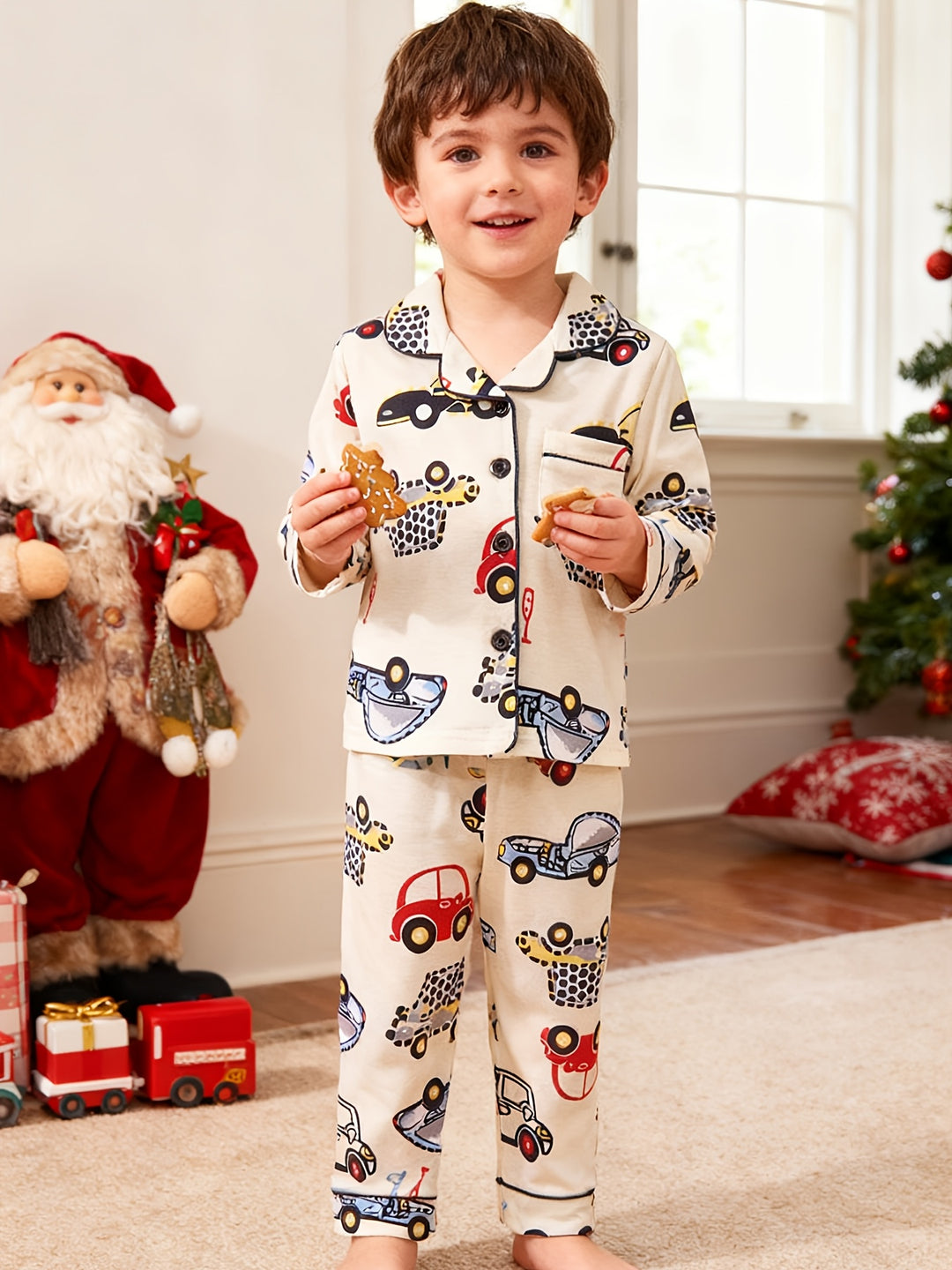 CarDreams™ – 2-delige Jongens Pyjama – Cartoon Auto Print