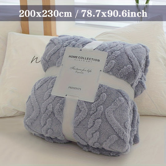 KnitCloud™ – 3D Kabelbrei Fleece Deken – Ultrazachte Microfiber Plaid