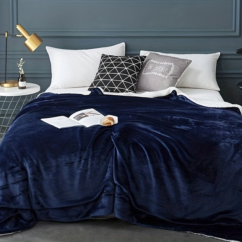 FlipFleece™ – Omkeerbare Sherpa Fleece Deken – Zachte Pluche Flanellen Plaid