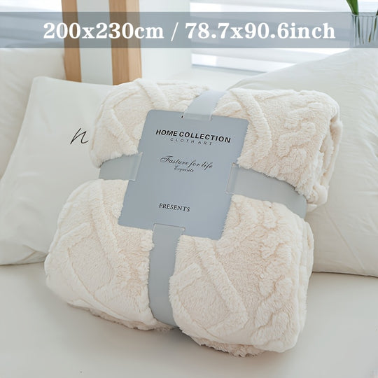 KnitCloud™ – 3D Kabelbrei Fleece Deken – Ultrazachte Microfiber Plaid