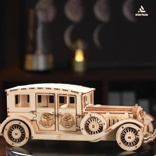 RetroRide™ – 3D Houten Vintage Auto Puzzel
