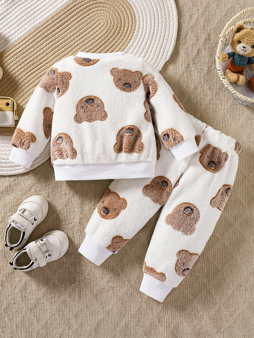 BearHugs™ – 2-delige Meisjes Flanellen Pyjama met Beerprint